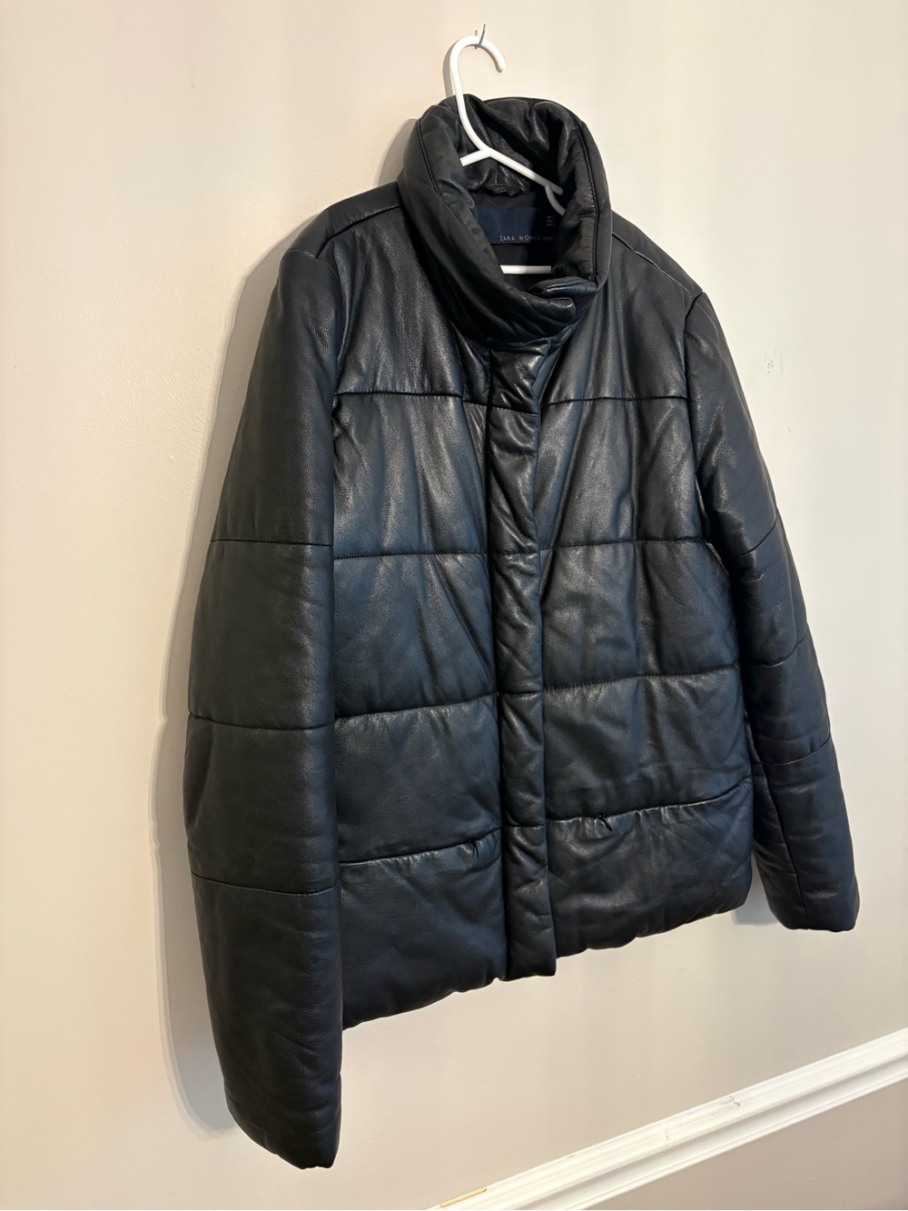 Zara genuine real lambskin leather bomber medium